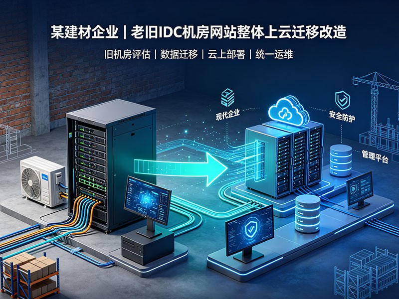 某建材企业｜老旧IDC机房网站整体上云迁移改造